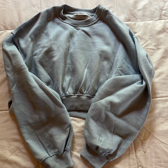 Zara Sweaters - Zara Baby blue cropped sweater. Size smalll. New without tags. Never worn.